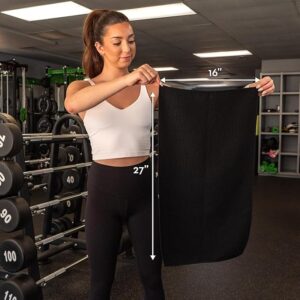 Woman holding a workout/yoga mat – useful for floor-based exercises or stretching.